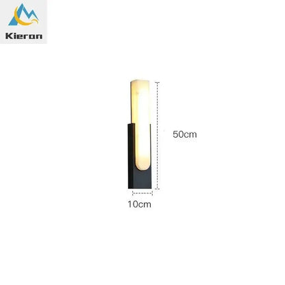 Modern gold cloud stone led wall light bedroom sconce