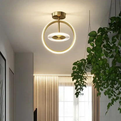 Modern gold concentric led ceiling light living room led