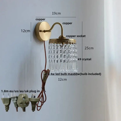 Modern gold conch shell wall light fixture bedroom pull chain switch