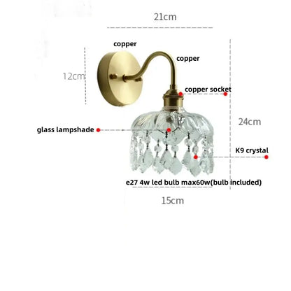 Modern gold conch shell wall light fixture bedroom pull chain switch
