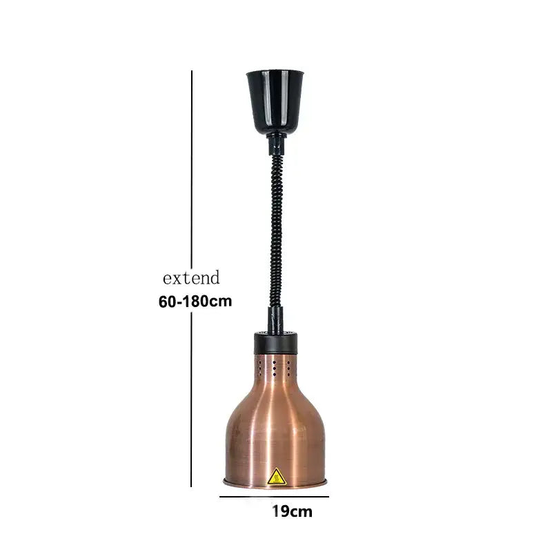 Modern gold & copper bell 250w electric heat lamp kitchen pendant light