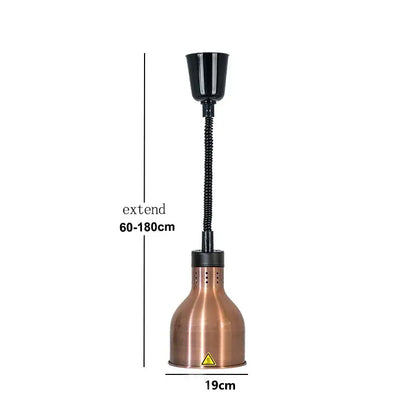 Modern gold & copper bell 250w electric heat lamp kitchen pendant light