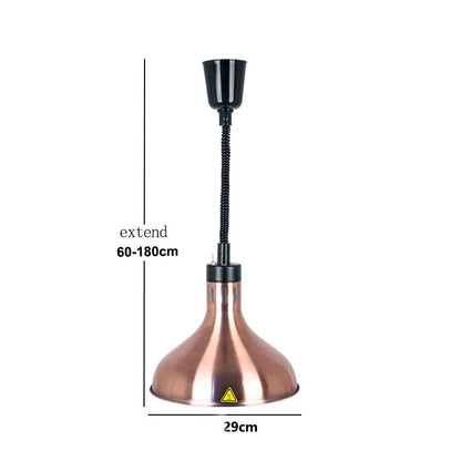 Modern gold & copper bell 250w electric heat lamp kitchen pendant light