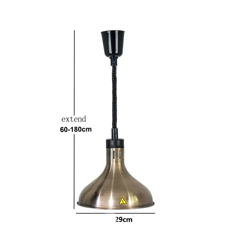 Modern gold & copper bell 250w electric heat lamp kitchen pendant light