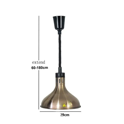 Modern gold & copper bell 250w electric heat lamp kitchen pendant light