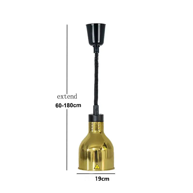 Modern gold & copper bell 250w electric heat lamp kitchen pendant light