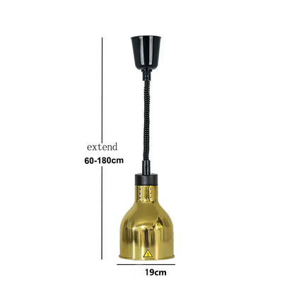 Modern gold & copper bell 250w electric heat lamp kitchen pendant light