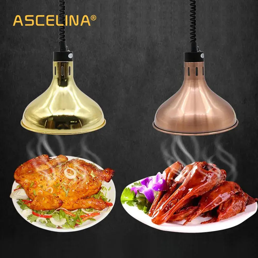 Modern gold & copper bell 250w electric heat lamp kitchen pendant light