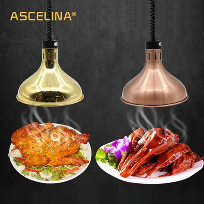 Modern gold & copper bell 250w electric heat lamp kitchen pendant light