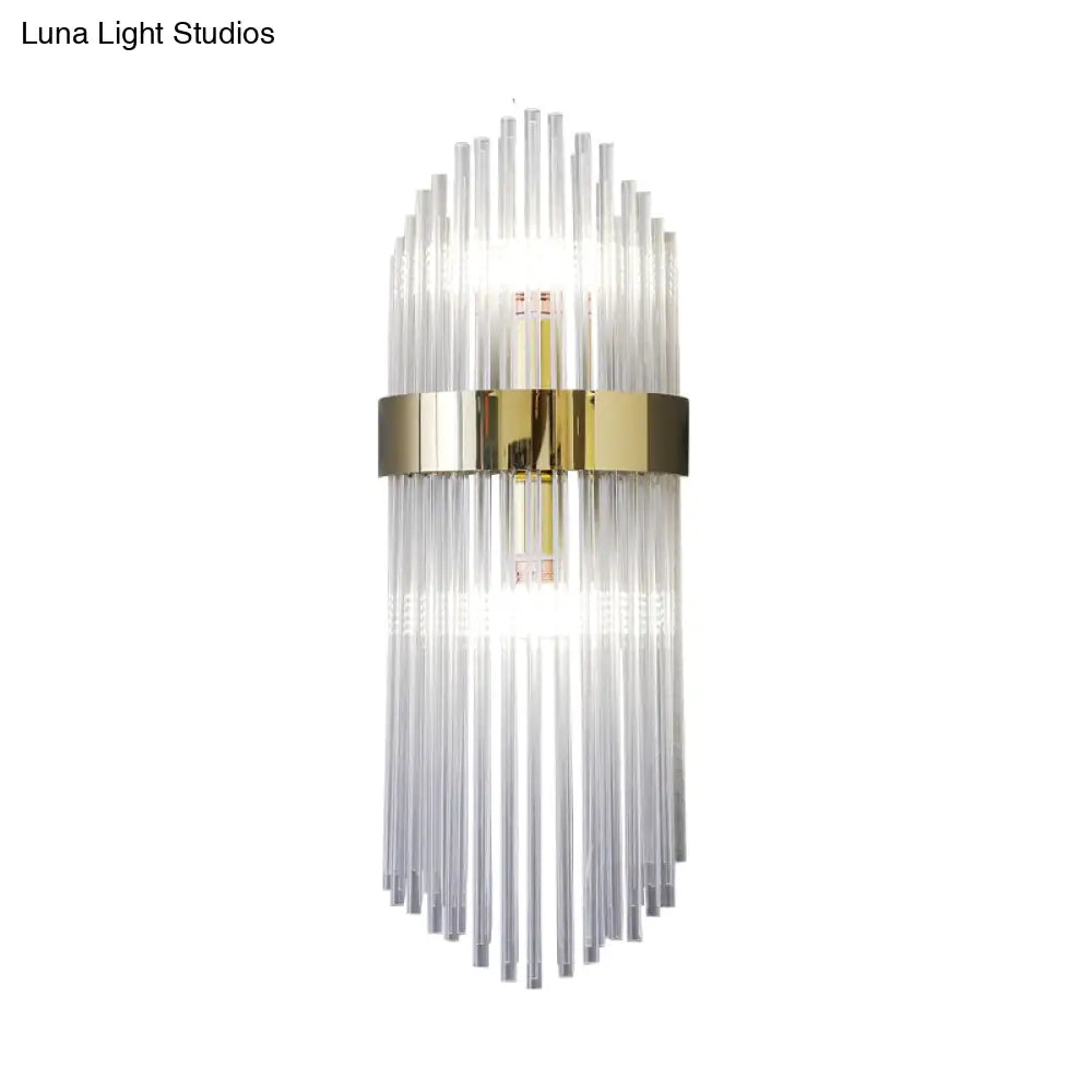 DecorBites™ Modern Gold Crystal 2-Light Layered Wall Lamp - Stylish Sconce for Living Room