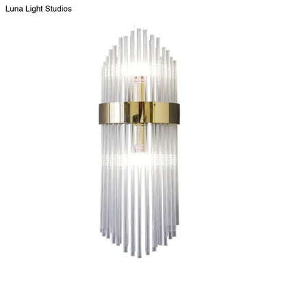 DecorBites™ Modern Gold Crystal 2-Light Layered Wall Lamp - Stylish Sconce for Living Room