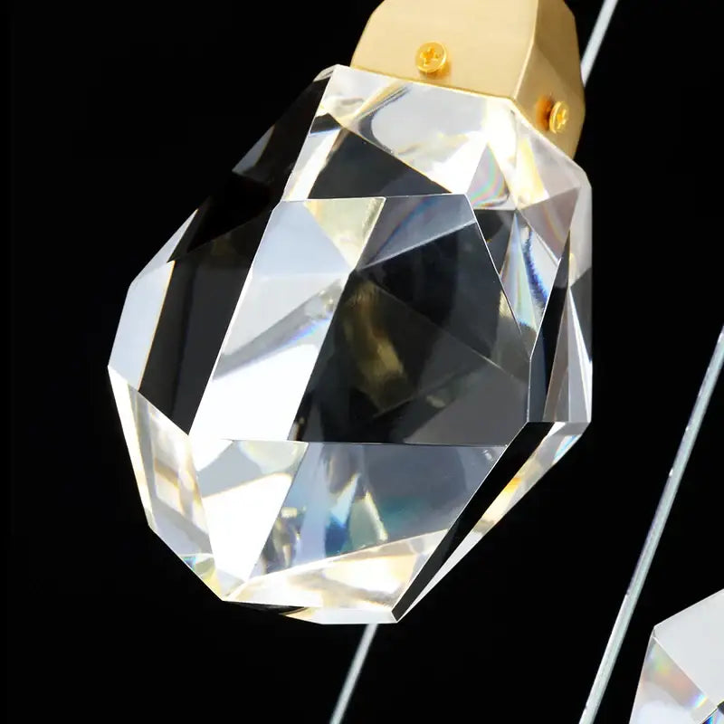 Modern gold crystal aisle ceiling light for entryway