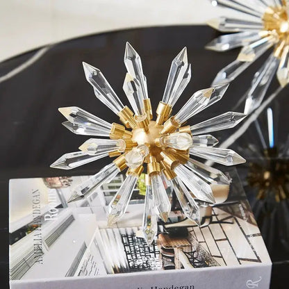 Modern gold crystal ball acanthosphere home decoration living room