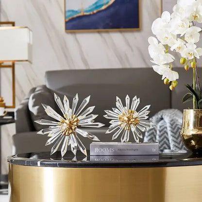 Modern gold crystal ball acanthosphere home decoration living room