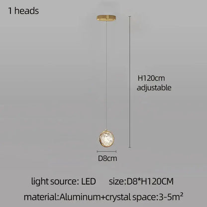 Modern gold crystal ball chandelier staircase hanging light