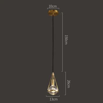 Modern gold crystal ball pendant light for dining room