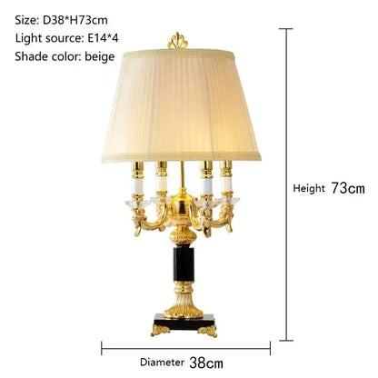 Modern gold crystal black table lamp bedroom chandelier light