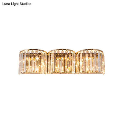 Modern gold crystal block wall light living room sconce 220v-240v