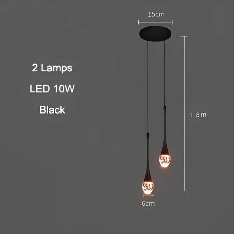 Modern gold crystal bubble pendant chandelier for dining room