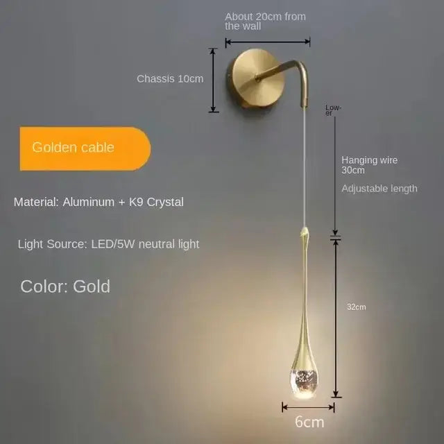 Modern gold crystal bubble pendant chandelier for dining room
