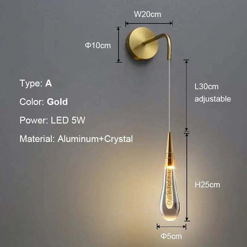 Modern gold crystal bubble pendant chandelier for dining room