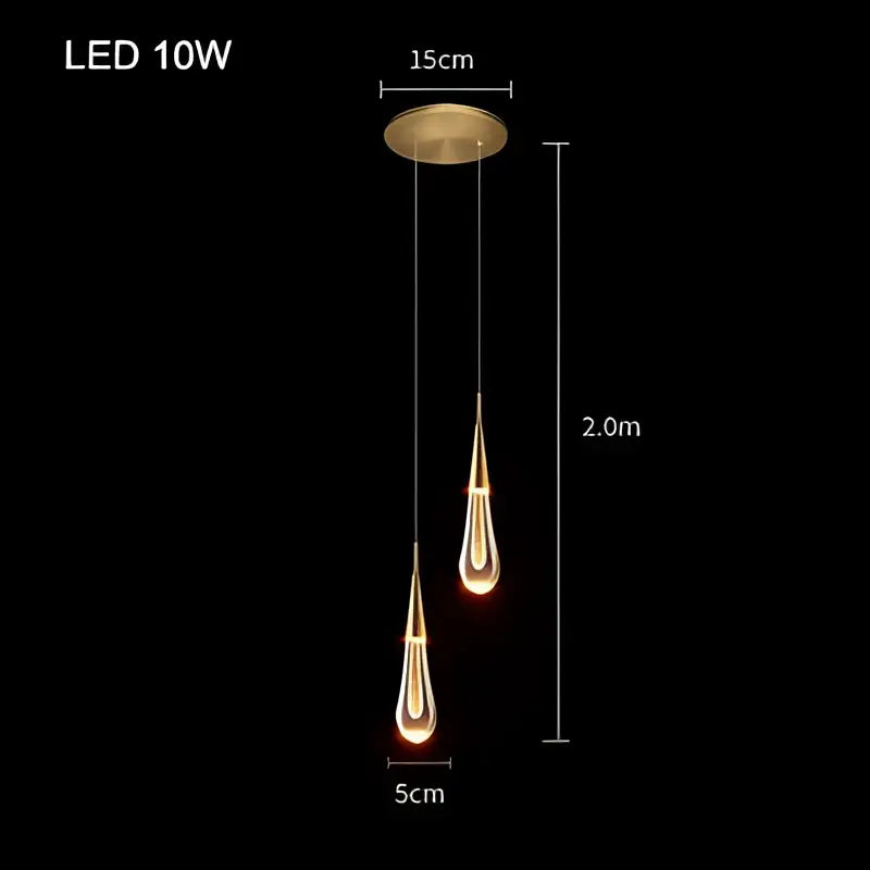Modern gold crystal bubble pendant chandelier for dining room