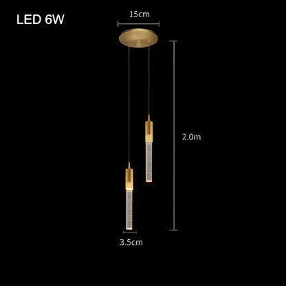 Modern gold crystal bubble pendant chandelier for dining room