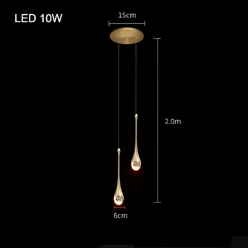 Modern gold crystal bubble pendant chandelier for dining room
