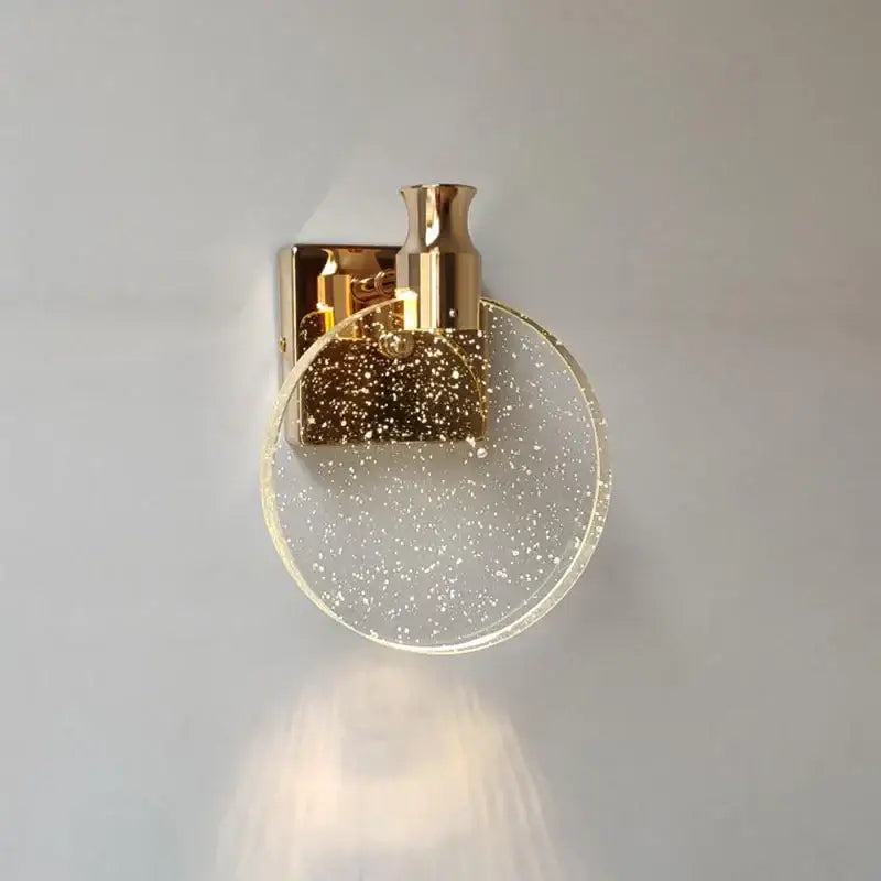 Modern gold crystal bubble wall lamp for bedroom luxury lighting