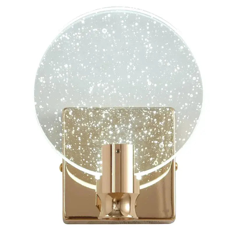 Modern gold crystal bubble wall lamp for bedroom luxury lighting