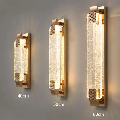Modern gold crystal bubble wall lights living room sconce