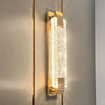 Modern gold crystal bubble wall lights living room sconce