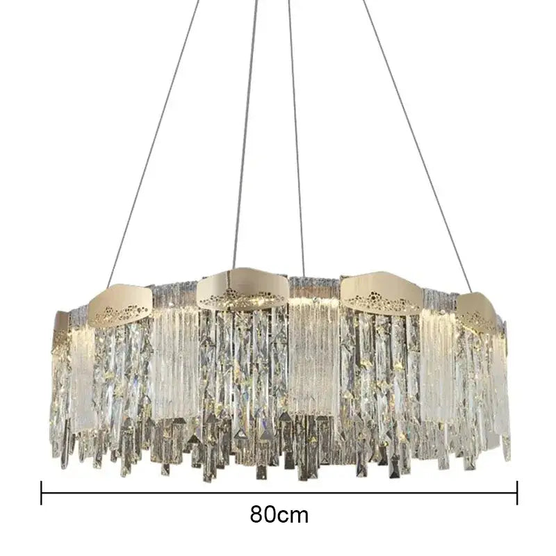 Modern gold crystal ceiling chandelier for dining room