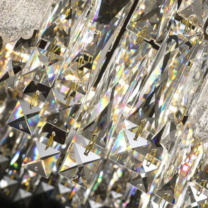 Modern gold crystal ceiling chandelier for dining room