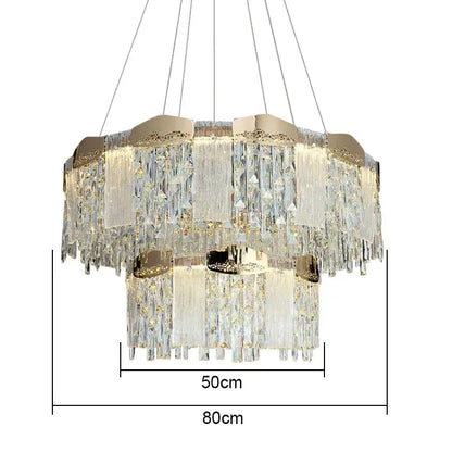 Modern gold crystal ceiling chandelier for dining room
