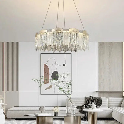 Modern gold crystal ceiling chandelier for dining room