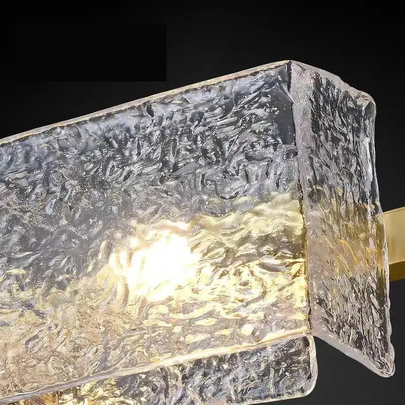 Modern gold crystal ceiling chandelier living room glass pendant light