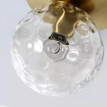Modern gold crystal ceiling lights bedroom faceted pendant fixture
