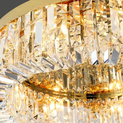 Modern gold crystal chandelier – dining room ceiling light