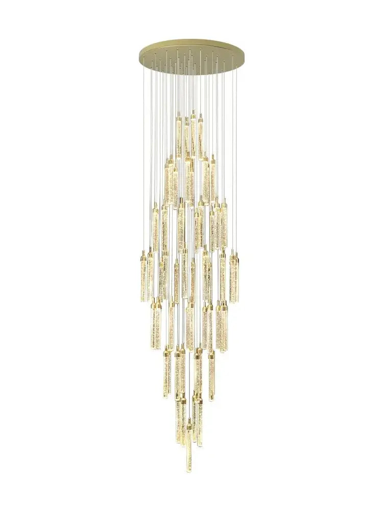 Modern gold crystal chandelier dining room luxury pendant light