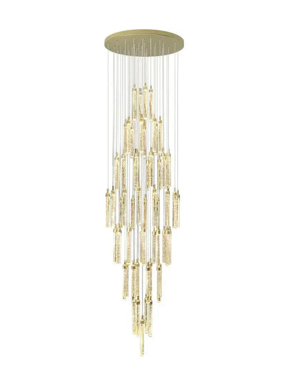 Modern gold crystal chandelier dining room luxury pendant light