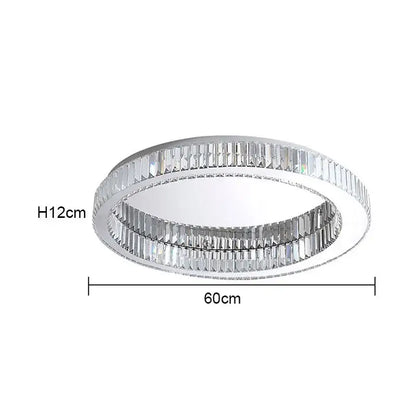 Modern gold crystal circle chandelier living room led ceiling lamp