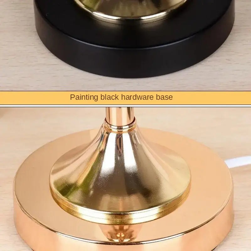 Modern gold crystal desk lamp bedroom usb charging night light