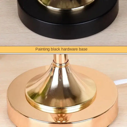 Modern gold crystal desk lamp bedroom usb charging night light