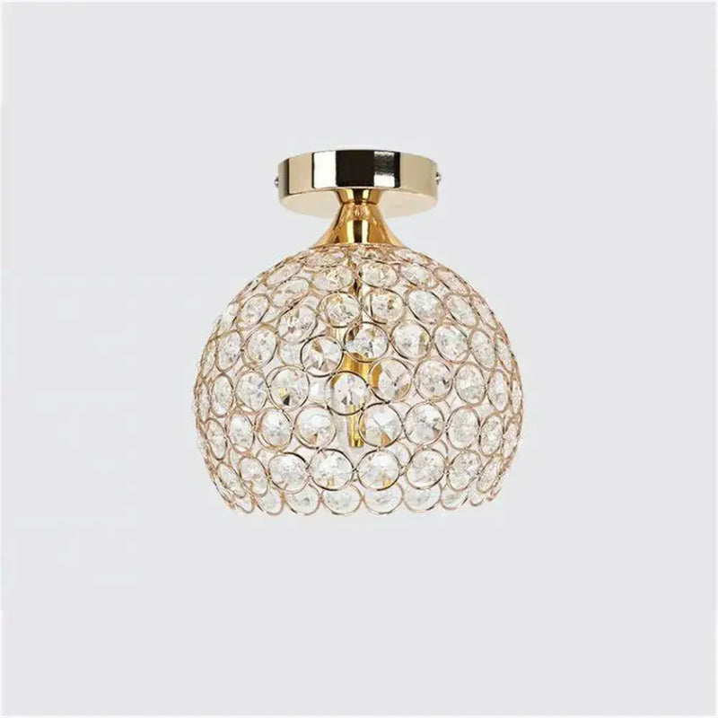 Modern gold crystal diamond ceiling light for dining room