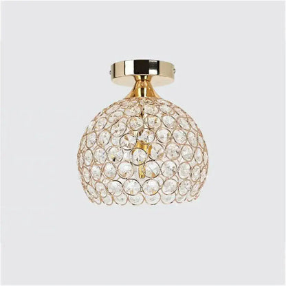 Modern gold crystal diamond ceiling light for dining room