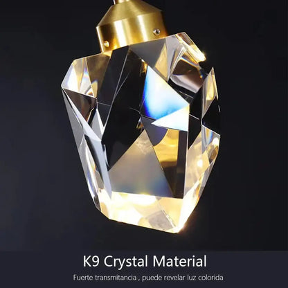 Modern gold crystal dining chandeliers for bedroom and bar room