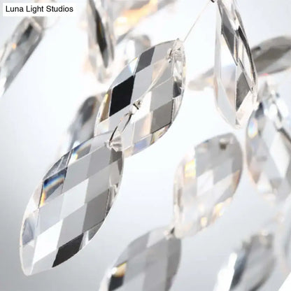 Modern gold crystal drop wall sconce living room branch light