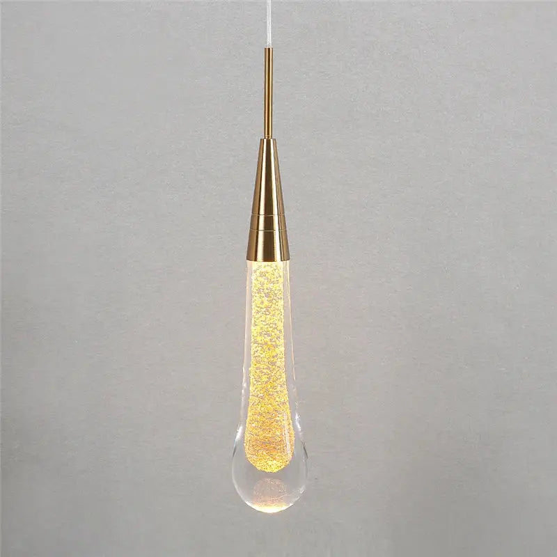 Modern gold crystal droplet wall lamp living room sconce