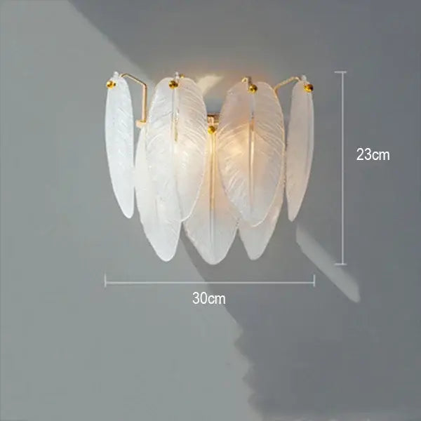Modern gold crystal feather chandelier living room pendant light